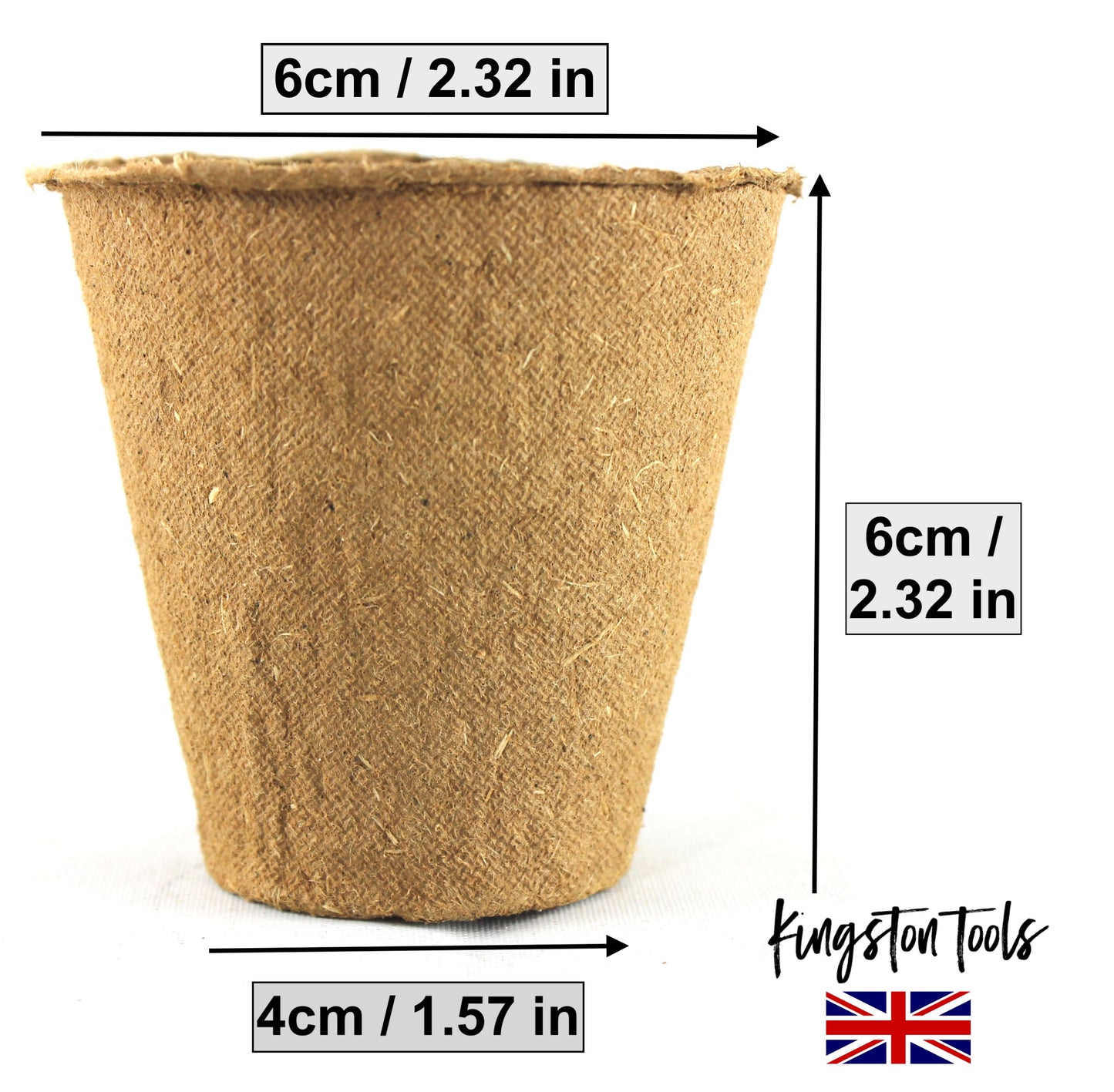 6cm Round Fibre Pots (96-pack)