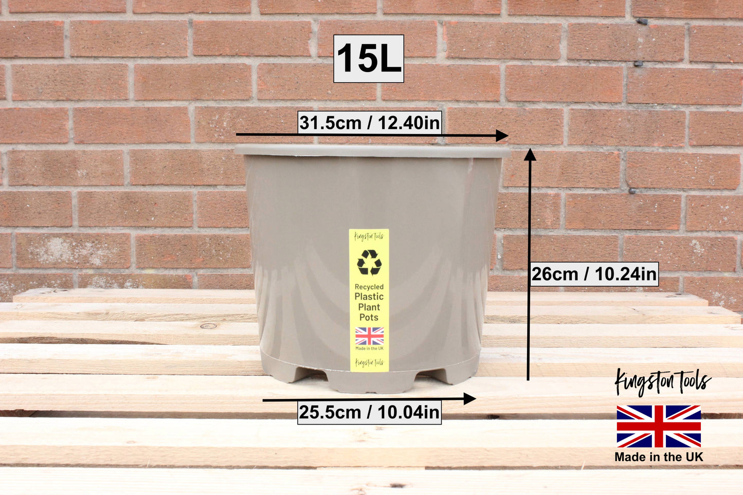 Mocha Cream Plant Pots Premium British Indoor & Outdoor Planters Made in the UK from Recycled Plastics