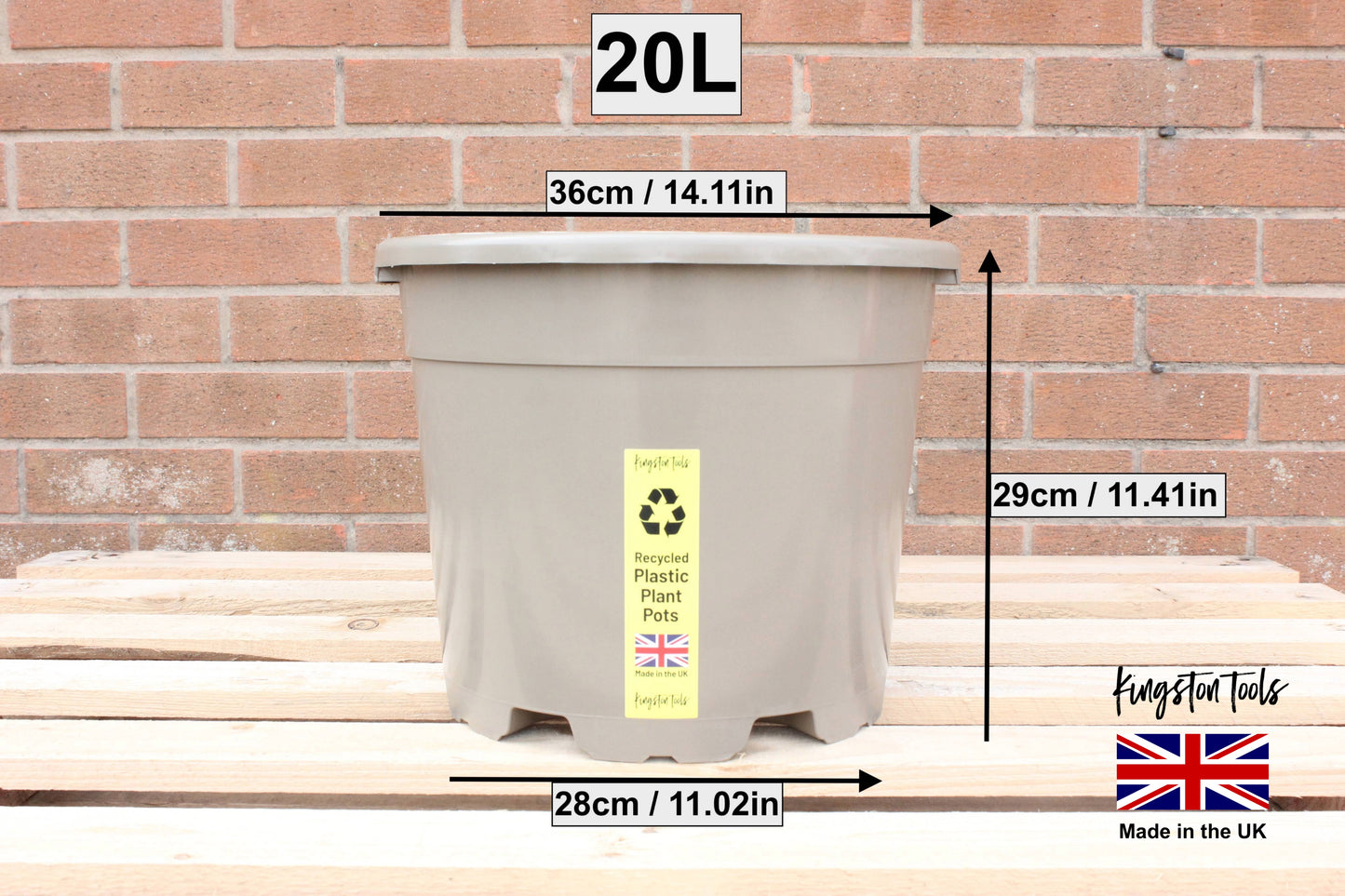 Mocha Cream Plant Pots Premium British Indoor & Outdoor Planters Made in the UK from Recycled Plastics