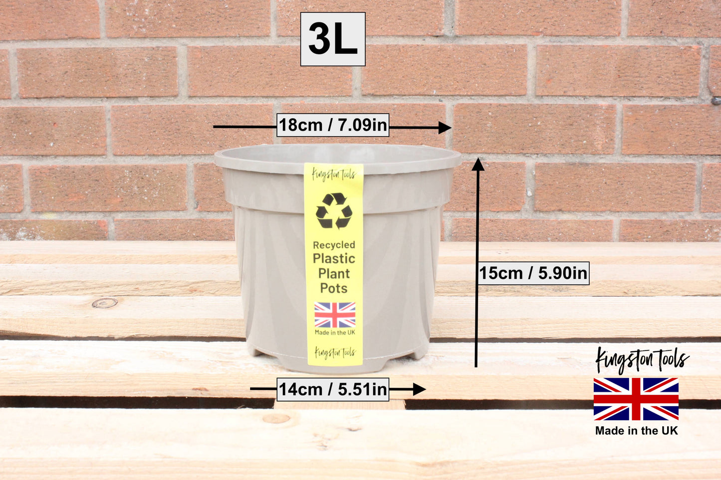 Mocha Cream Plant Pots Premium British Indoor & Outdoor Planters Made in the UK from Recycled Plastics