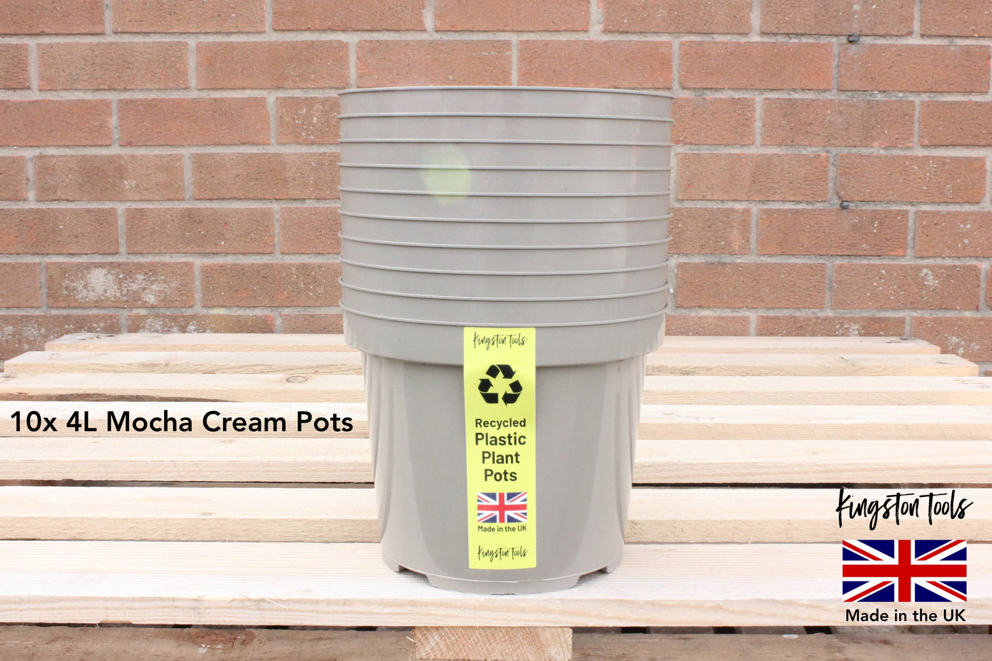 Mocha Cream Plant Pots Premium British Indoor & Outdoor Planters Made in the UK from Recycled Plastics