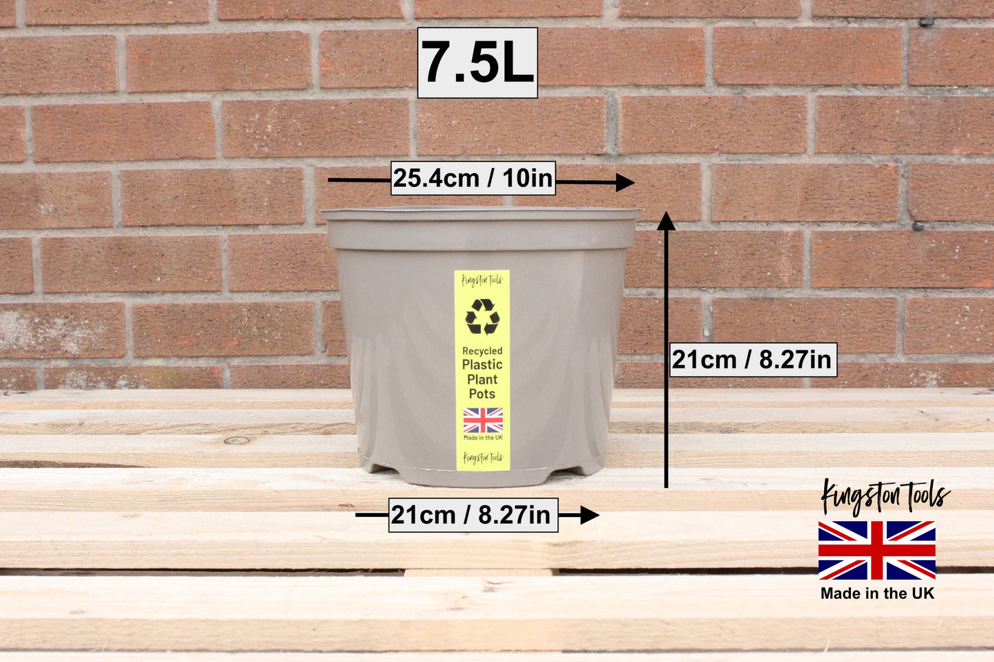 Mocha Cream Plant Pots Premium British Indoor & Outdoor Planters Made in the UK from Recycled Plastics