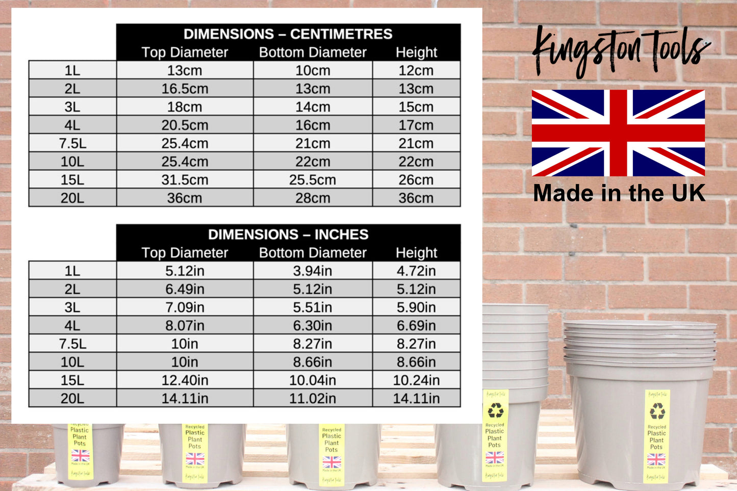 Mocha Cream Plant Pots Premium British Indoor & Outdoor Planters Made in the UK from Recycled Plastics