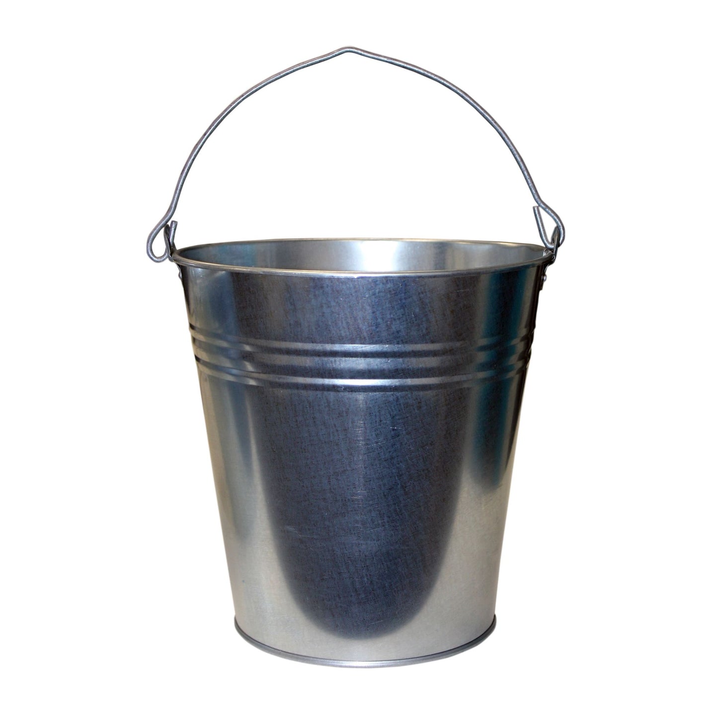 Galvanised Metal Bucket with Metal Handle