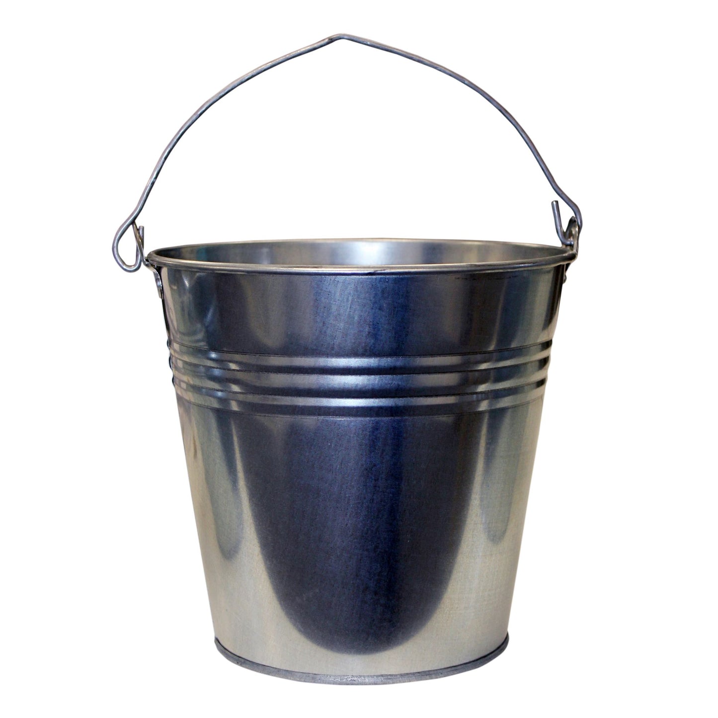Galvanised Metal Bucket with Metal Handle