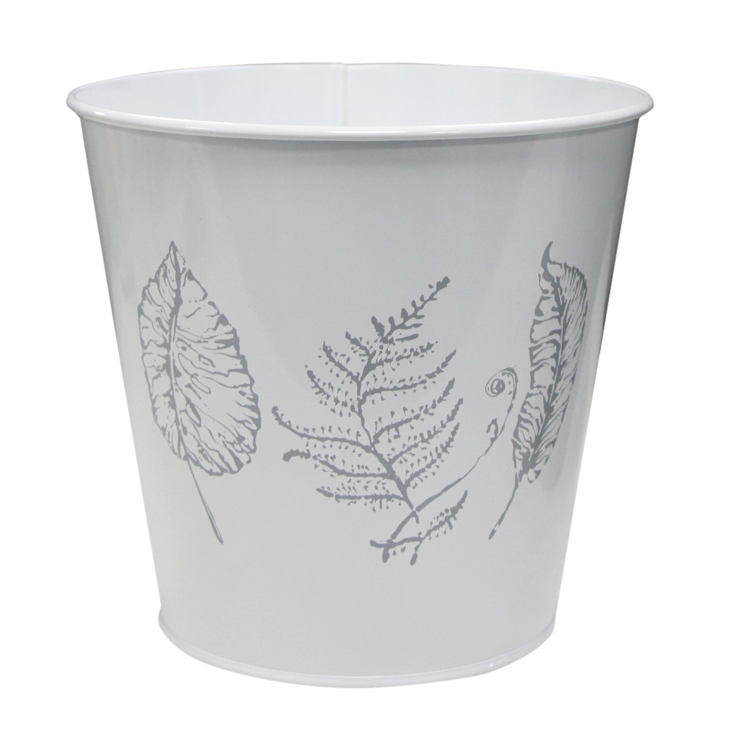 Galvanised Planters with Leaf Prints, 7 Litres - 3 Colours Available