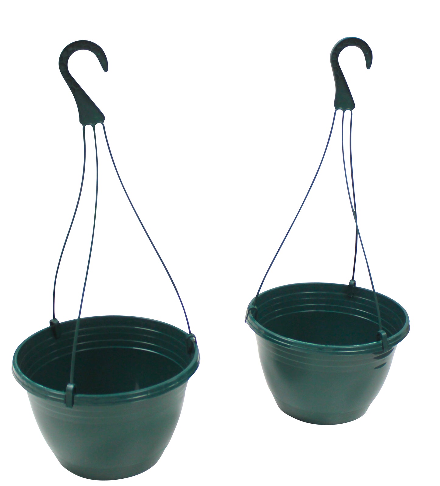 Set of 2 hanging baskets, Green or Terracotta. Made From Recycled Plastics