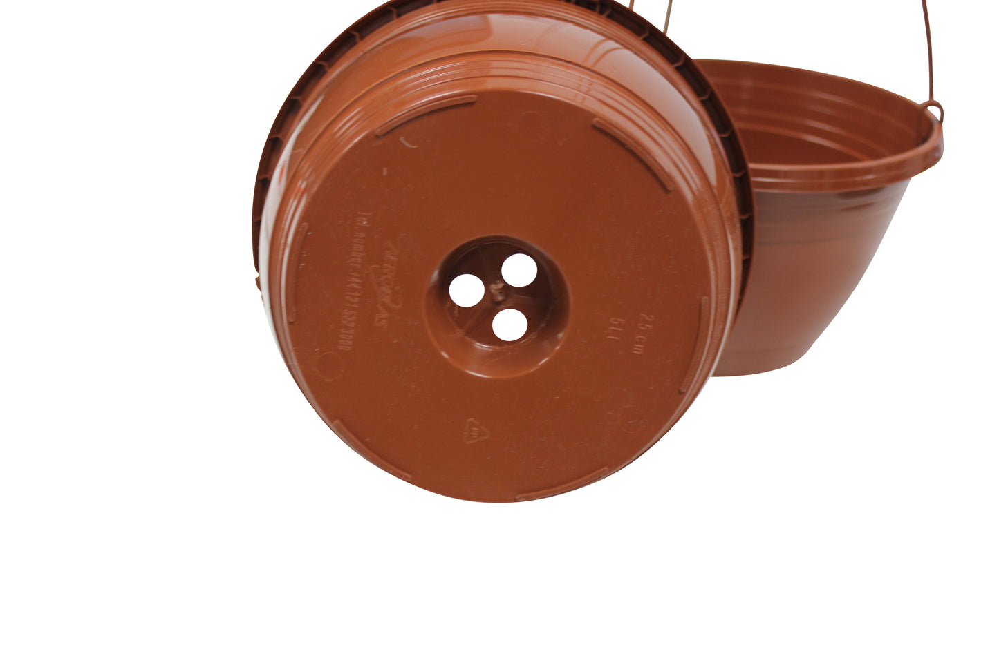 Set of 2 hanging baskets, Green or Terracotta. Made From Recycled Plastics