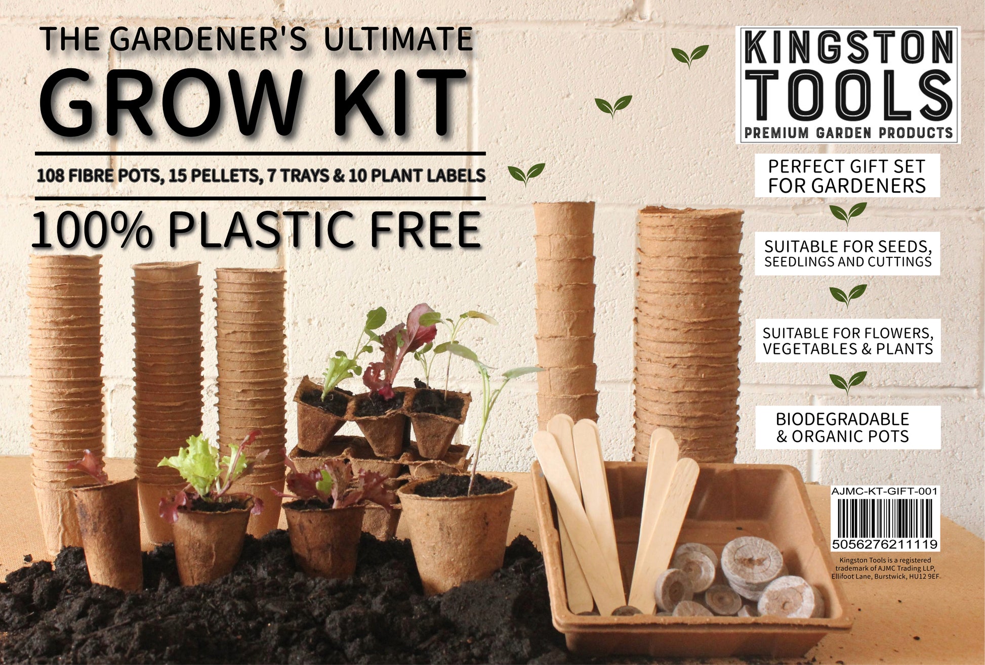 planting seeds in fibre pots The Gardener's Ultimate Grow kit