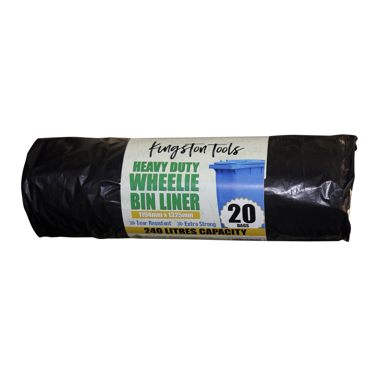 Thick and Extra Strong Heavy Duty Bin Liners – 240 Litre Capacity, Black