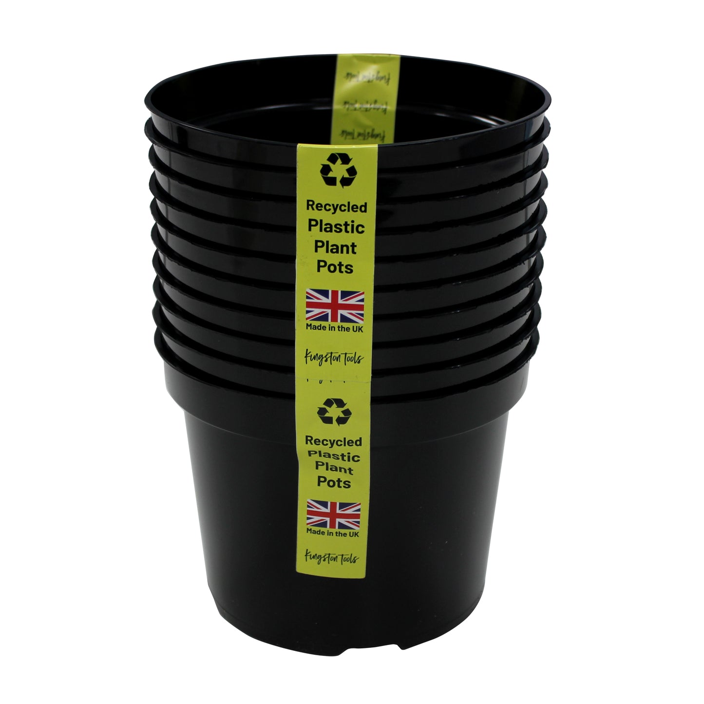 Premium Recycled Plastic Plant Pots High Quality Garden Planters - Black 7 Sizes Available